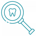 blue tooth with magnifying glass png